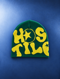 Green Beanie Yellow Logo