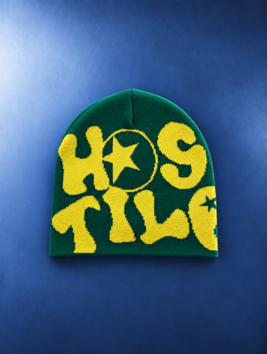 Green Beanie Yellow Logo